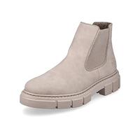 Rieker Donna Stivaletti M3854, Signora Stivaletti Chelsea,bottini,Boots,Stivaletti,Stivaletto,Stivaletto Slip-on,Piatto,Beige (Beige / 62),37 EU / 4 UK