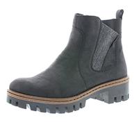 Rieker Stivali Chelsea da donna 75754, Nero Nero Antracite 01, 36 EU