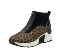 Rieker N6352, Stivali Corti Donna, Braun Combi, 36 EU