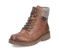 Rieker Stivali Donna Marrone Schnürstiefel Foderati Con Zip Tacco 3,5 Cm
