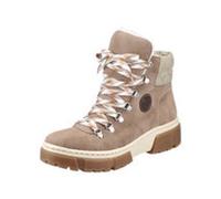 Rieker Stivali Donna Stivaletti Stivali Coi Lacci Stivali Invernali Beige X8647