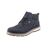 Rieker Stivali stringati da uomo 38419, stivali da uomo, impermeabili, riekerTEX, Blu, 43 EU