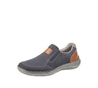 Rieker 03053-14, Mocassini Uomo, Blu (Pazifik/Atlantis/Amaretto/Staub 14), 44 EU