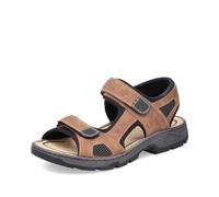 Rieker Uomo Sandali 26156, Uomini Sandali,Scarpa Estiva,Sandalo Estivo,Comodo,Piatto,Marrone (Braun Kombi / 25),42 EU / 8 UK