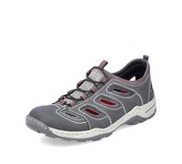 Rieker Uomo Scarpe Stringate 08065, Uomini Scarpe comode,Scarpa Bassa Comfort,Lacci,Comodo,Grigio (Grau / 46),42 EU / 8 UK