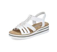 Rieker V0240, Sandali con Zeppa Donna, Bianco, 41 EU