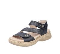 Rieker V2202, Sandali con Cinturino alla Caviglia Donna, Nero, 41 EU