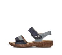 Rieker V2860 sandali da passeggio bicolore in denim e blu navy, Blu, 39 EU