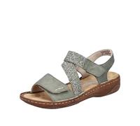 Rieker V2862, Sandali con Cinturino alla Caviglia Donna, Verde, 43 EU