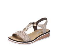 Rieker V3662, Sandali Donna, Beige, 37 EU