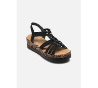 Rieker V3902, Sandali con Zeppa Donna, Nero, 37 EU