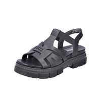 Rieker V5352, Sandali Donna, Nero, 41 EU