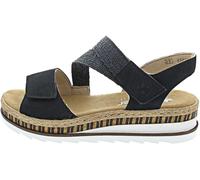 Rieker V7974, Sandali con Zeppa Donna, Blu, 41 EU