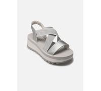 Rieker W3053, Sandali con Zeppa Donna, Argento Platino, 40 EU