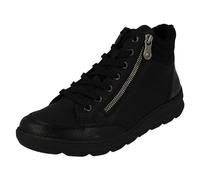 Rieker Z0040, Stivali Corti Donna, Nero, 38 EU