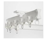 Riel de Cortina de Techo de Aluminio Divisor de Ambientes Resistente y Duradero para Baño y Apartamentos 8 m (26 pies) Blanco Ideal para Ventanales.