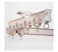 Riel de Cortina Flexible de Aluminio Resistente Divisor de Ambientes para Bricolaje en Baños y Apartamentos Ventanales Oro Rosa 2.1m Ideal para Decoración Moderna