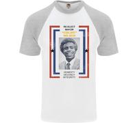 Rieletti Il Sindaco Goldie Wilson Maglietta Baseball S/S Da Uomo Film Anni '80