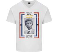 Rieletti Il Sindaco Goldie Wilson T-Shirt In Cotone A V Da Uomo Anni '80