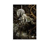 RIELLI Castlevania Symphony of the Night Game - Poster su tela, decorazione da parete, per soggiorno, camera da letto, senza cornice: 30 x 45 cm