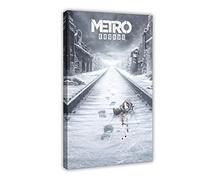 RIELLI Metro Exodus Game 1 - Poster su tela, decorazione da parete, per soggiorno, camera da letto, cornice, 40 x 60 cm