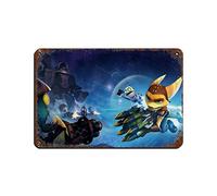 RIELLI Ratchet And Clank Game 21 Targa in latta vintage in metallo Pub Club Cafe Bar Decorazione da parete Poster Retro 20 x 30 cm