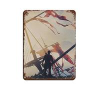 RIELLI Uncharted Game 4 Poster retrò in metallo con scritta in inglese "Art chic rétro, pittura di ferro da bar persone grotte Cafe Family Garage Poster decorazione da parete 30 x 40 cm