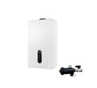 Riello Caldaia a Condensazione Family HM 35 Kis 32 kW Metano Completa Di Kit Fumi e Defangatore Omaggio KIT COASSIALE