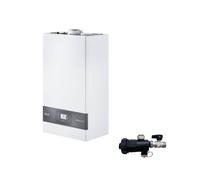Riello Caldaia a Condensazione Residence 25 Kis LowNox 25 kW Metano/Gpl Completa Di Kit Fumi e Defangatore ADATTATORE SDOPPIATO