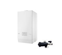 Riello Caldaia a Condensazione Residence Aqua 25 Bis 25 kW Metano Completa Di Kit Fumi e Defangatore Omaggio KIT COASSIALE