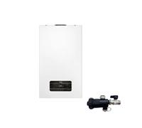 Riello Caldaia a Condensazione Residence HM 30 Kis 25 kW Metano Completa Di Kit Fumi e Defangatore Omaggio ADATTATORE SDOPPIATO