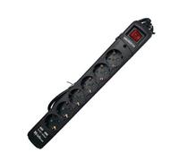 Riello Ciabatta elettrica 16 Ah 6 X Schuko 2 USB On/off Cavo 1 5 m