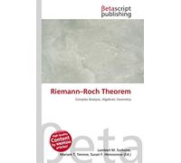 Riemann-Roch Theorem: Complex Analysis, Algebraic Geometry
