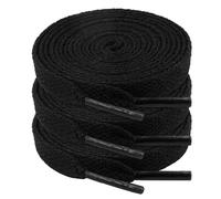 riemot 2 Paia Lacci per Scarpe Piatte 8 mm - Stringhe Resistenti e Colorati per Sneakers, Scarpe Casual e Sportive - Disponibili in Vari Colori e Lunghezze - Accessori Moda Uomo e Donna,Nero,140 cm