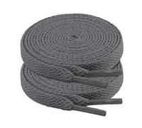 riemot 2 Paia Lacci per Scarpe Piatte 8 mm - Stringhe Resistenti e Colorati per Sneakers, Scarpe Casual e Sportive - Disponibili in Vari Colori e Lunghezze - Accessori Moda Uomo e Donna,Grigio,120 cm