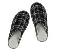riemot Pantofole da Uomo Comoda Leggero Traspiranti Ciabatte Uomo in Memory Foam Con Suola Antiscivolo Nero Bianco 46-47 EU