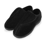 riemot Pantofole da Uomo Facili da Indossare e da Togliere per i Diabetici Memory Foam Ciabatte Ortopediche da Uomo Black 46-47EU