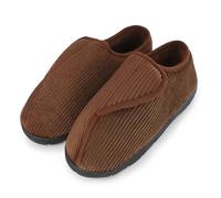 riemot Pantofole da Uomo Facili da Indossare e da Togliere per i Diabetici Memory Foam Ciabatte Ortopediche da Uomo Brown 44-45EU