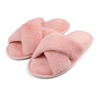 riemot Pantofole Donna in Memory Foam Ciabatte Invernali da Casa Calde leggere Comode Ciabatte Donna Antiscivolo Ciabatte Pelose Morbide Suola Scarpe Donna Invernali Indoor Outdoor,Rosa,40/41 EU