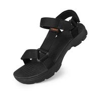 riemot Sandali Sportivi da Donna Uomo per Esterno, Trekking e Tempo Libero, Sandalo Comode, Antiscivolo, Leggere e Regolabili, Estive Scarpe per Escursionismo, Spiaggia e Attività Outdoor, Nero, 39EU