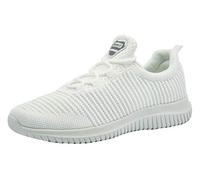 riemot Scarpe da Corsa da Strada, Traspiranti, Ginnastica Unisex-Adulto, Bianco Uomo, 45 EU
