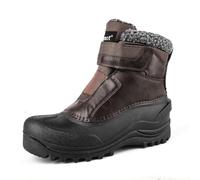 riemot Stivali Uomo Donna Invernali Scarpe Neve Stivaletti Foder Antiscivolo Caldo Eleganti Imbottiti Trekking Boots Marrone Uomo EU 41