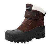 riemot Stivali Uomo Donna Invernali Scarpe Neve Stivaletti Foder Antiscivolo Caldo Eleganti Imbottiti Trekking Boots Taglia 37-47, Marrone 39 EU