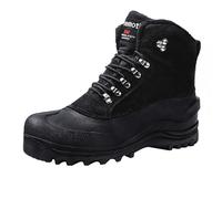 riemot Stivali Uomo Donna Invernali Scarpe Neve Stivaletti Foder Antiscivolo Caldo Eleganti Imbottiti Trekking Boots Taglia 37-47, Nero 40 EU