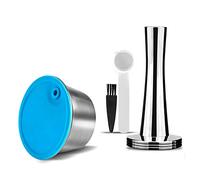 Riempibile Caffè Capsula, Inossidabile Acciaio Caffè Capsula Filtro Tazza Riutilizzabile Caffè Capsula per Dolce Gusto per Fragrante Caffè (Capsula caffè + Tamper)