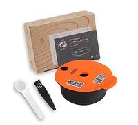 Riempibile Caffè Capsule Baccelli, 200ML Riutilizzabile Caffè Capsula Pod per Bosch Tas Caffè Macchina Riempibile Caffè Capsula Tazze con Slicone Coperchio Caffè Filtro e 1 Cucchiaio e 1 Pennello