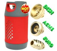 Riempimento Sicuro Gas Bottiglia 3 Adattatore Set Per Tutti Europa Gpl Camper SX