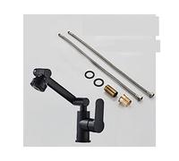 Riempitivo per vasi con montaggio a parete Rubinetto del bacino girevole a 1080 gradi rubinetto da bagno cucina grande angolo di rotazione spray a doppia funzione maniglia singola vanità(Gun black)