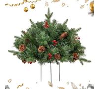Riempitivo Urna | Albero Di Natale Preilluminato Esterno Riempitore - Rami Ornamenti Luminosi Scintillanti per Cimitero Inverno Davanti Presepe Tavolo Giardino Vialetto Esterno Portico