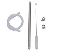 Riempitore di Bottiglie con Fascetta Stringitubo a Spazzola, Lunghezza 35,2 cm Acciaio Inossidabile Caricato a Molla Staccabile Birra Vino Imbottigliamento Bacchetta di Riempimento per Bar Accessori